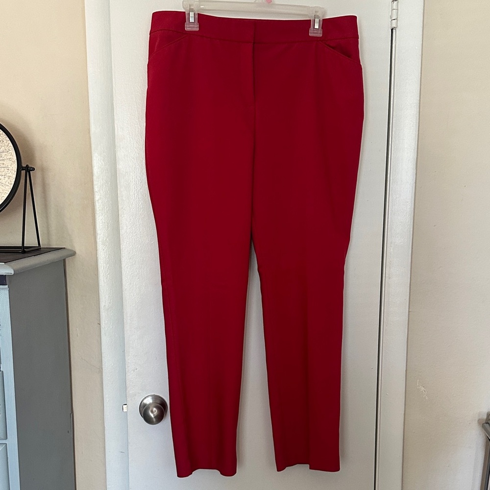 Chico's Vibrant Red Straight Leg Pants
